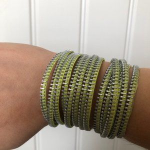 Green Zipper Cuff